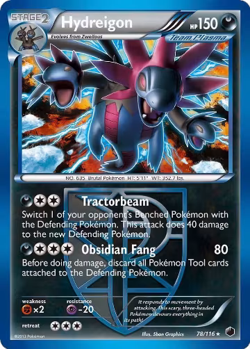 Hydreigon (Team Plasma) (78/116), Plasma Freeze — Pokémon card price