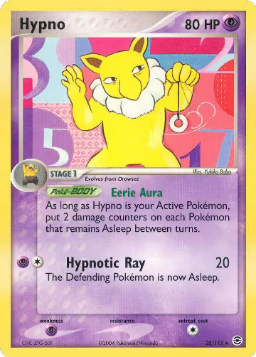 Hypno (25/112), EX FireRed & LeafGreen — Pokémon card price