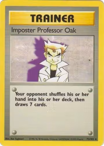 Imposter Professor Oak (073/102), Base Set — Pokémon card price