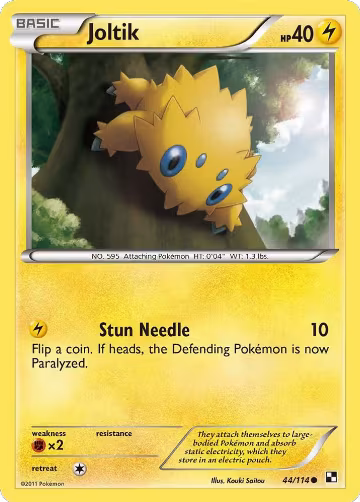 Joltik (44) (44/114), Black and White — Pokémon card price