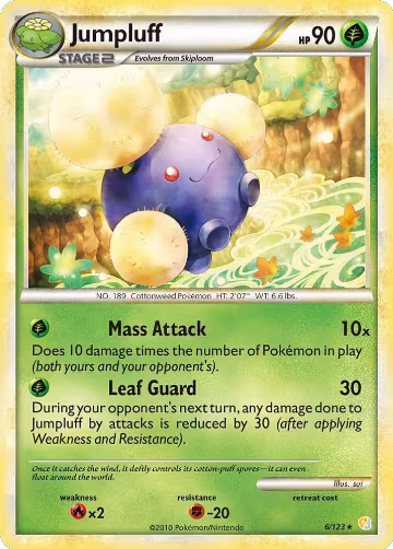 Jumpluff (6/123), HeartGold SoulSilver — Pokémon card price