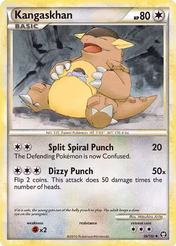Kangaskhan (36/102), Triumphant — Pokémon card price