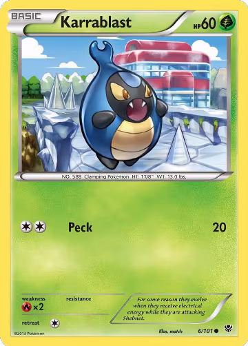Karrablast (6/101), Plasma Blast — Pokémon card price