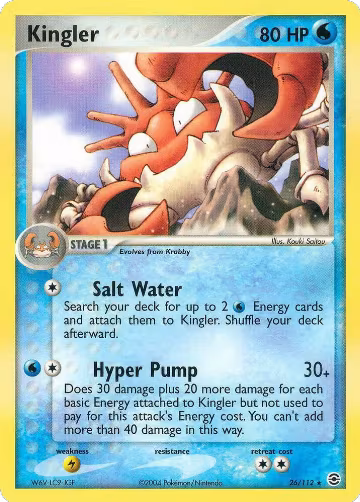 Kingler (26/112), EX FireRed & LeafGreen — Pokémon card price