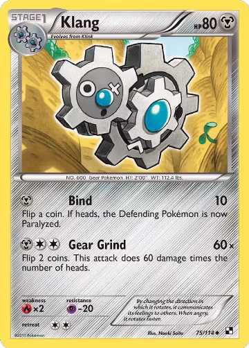 Klang (75/114), Black and White — Pokémon card price