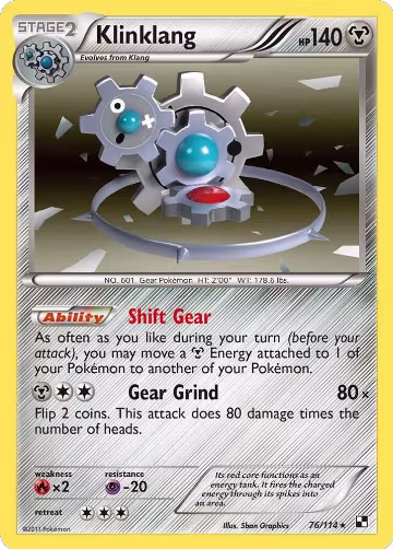Klinklang (76/114), Black and White — Pokémon card price