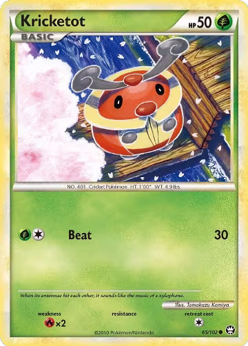 Kricketot (65/102), Triumphant — Pokémon card price