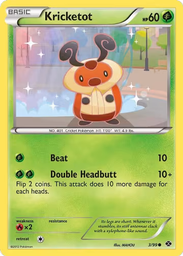 Kricketot (3/99), Next Destinies — Pokémon card price