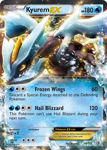 Kyurem EX (44/113), Legendary Treasures — Pokémon card price