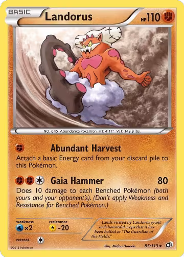 Landorus (85/113), Legendary Treasures — Pokémon card price