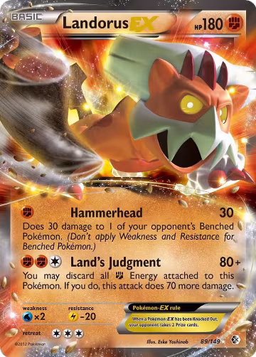 Landorus EX (89/149), Boundaries Crossed — Pokémon card price