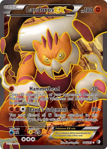 Landorus EX (144 Full Art) (144/149), Boundaries Crossed — Pokémon card price