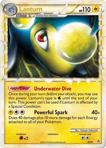Lanturn (Prime) (86/95), Unleashed — Pokémon card price