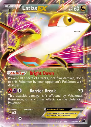 Latias EX (85/116), Plasma Freeze — Pokémon card price