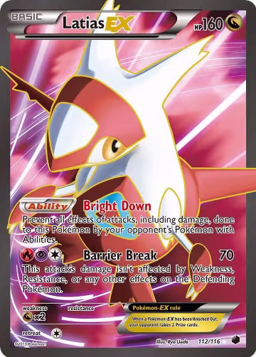 Latias EX (112 Full Art) (112/116) — card price