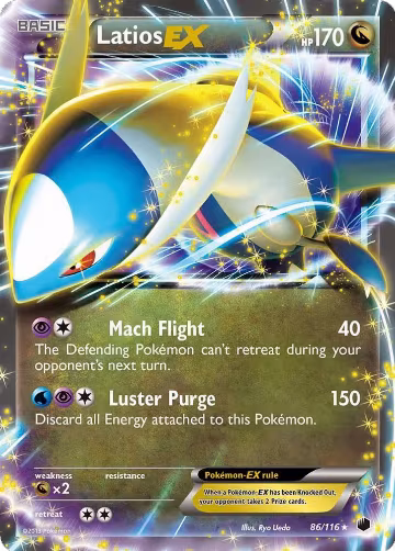 Latios EX (86/116), Plasma Freeze — Pokémon card price