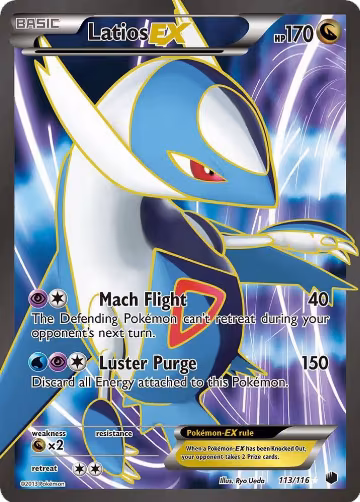 Latios EX (113 Full Art) (113/116) — card price