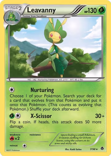 Leavanny (7) (7/98), Emerging Powers — Pokémon card price