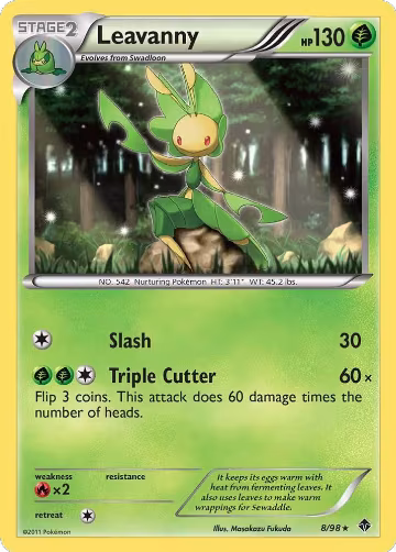 Leavanny (8) (8/98), Emerging Powers — Pokémon card price