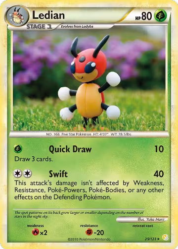 Ledian (25/123), HeartGold SoulSilver — Pokémon card price