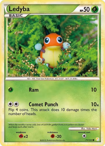Ledyba (71/123), HeartGold SoulSilver — Pokémon card price