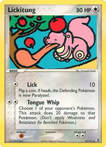 Lickitung (37/112), EX FireRed & LeafGreen — Pokémon card price