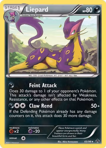 Liepard (65/98), Emerging Powers — Pokémon card price