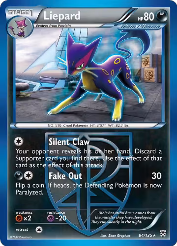 Liepard (Team Plasma) (84/135), Plasma Storm — Pokémon card price