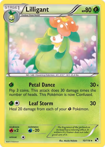 Lilligant (10/114), Black and White — Pokémon card price