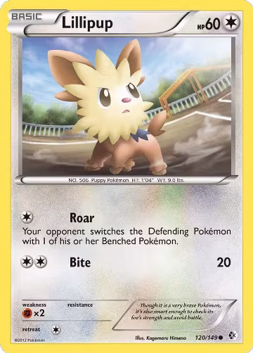 Lillipup (120/149), Boundaries Crossed — Pokémon card price