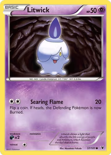 Litwick (57) (57/101), Noble Victories — Pokémon card price
