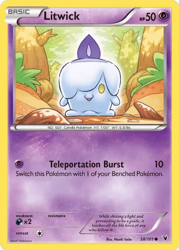 Litwick (58) (58/101), Noble Victories — Pokémon card price
