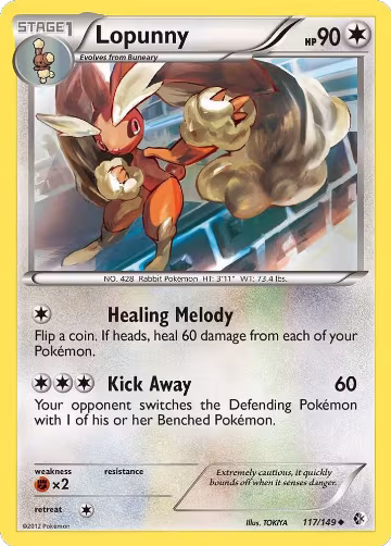 Lopunny (117/149), Boundaries Crossed — Pokémon card price