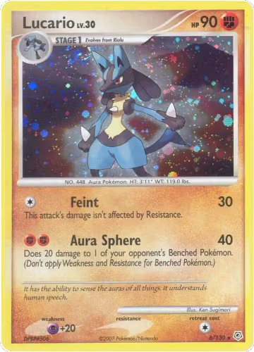 Lucario (6/130), Diamond and Pearl — Pokémon card price