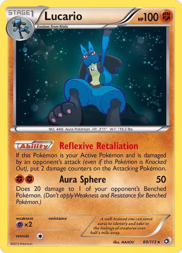 Lucario (80/113), Legendary Treasures — Pokémon card price