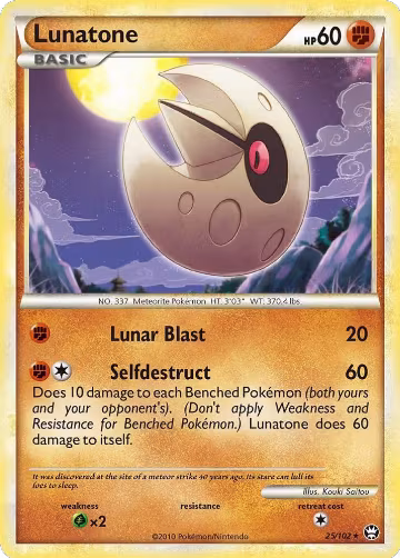 Lunatone (25/102), Triumphant — Pokémon card price