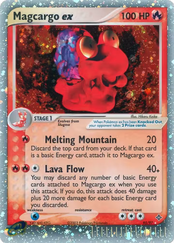 Magcargo ex (95/97), EX Dragon — Pokémon card price