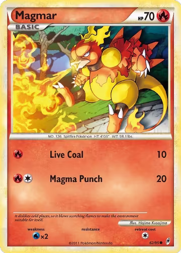 Magmar (62/95), Call of Legends — Pokémon card price
