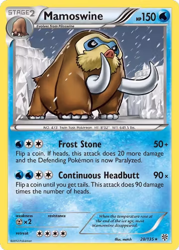 Mamoswine (28/135), Plasma Storm — Pokémon card price