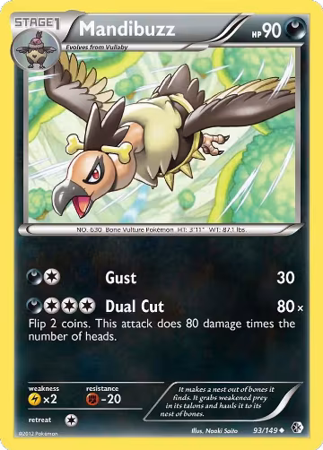 Mandibuzz (93/149), Boundaries Crossed — Pokémon card price