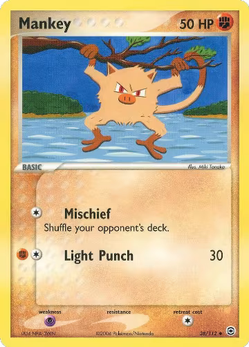 Mankey (38/112), EX FireRed & LeafGreen — Pokémon card price