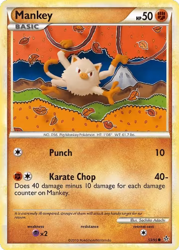 Mankey (53/95), Unleashed — Pokémon card price