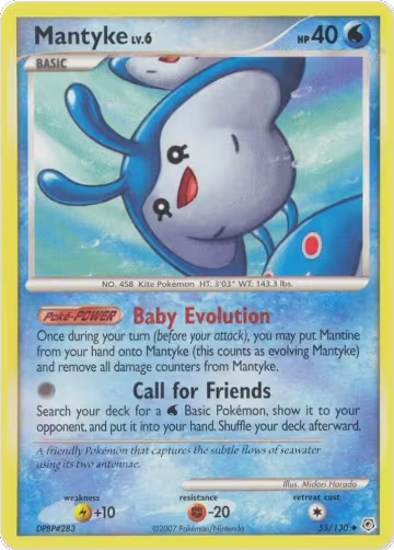 Mantyke (55/130), Diamond and Pearl — Pokémon card price
