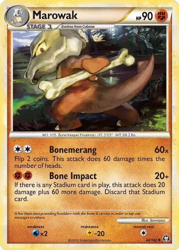 Marowak (44/102), Triumphant — Pokémon card price