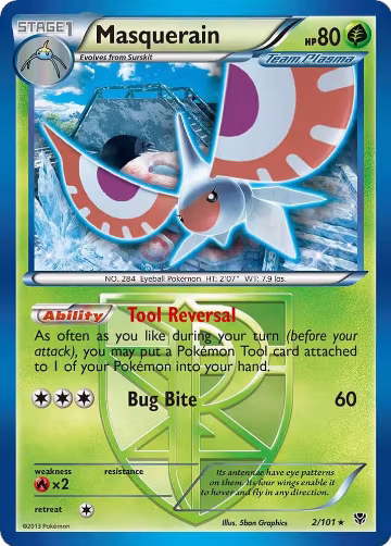 Masquerain (Team Plasma) (2/101), Plasma Blast — Pokémon card price