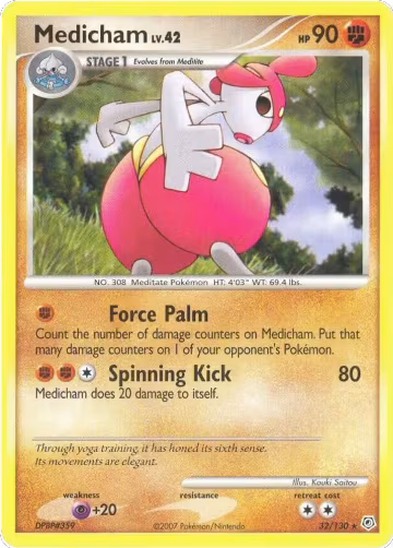 Medicham (32/130), Diamond and Pearl — Pokémon card price