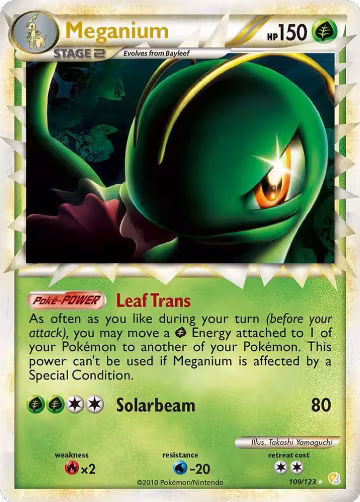 Meganium (Prime) (109/123), HeartGold SoulSilver — Pokémon card price