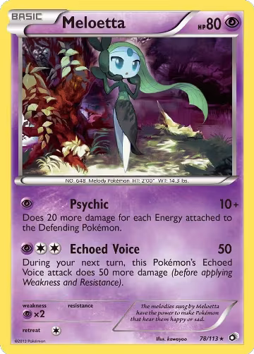 Meloetta (78) (78/113), Legendary Treasures — Pokémon card price