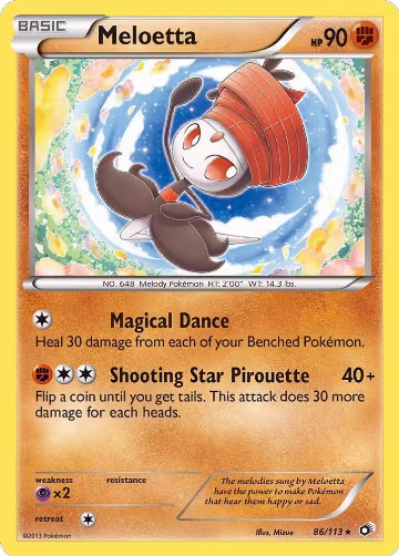 Meloetta (86) (86/113), Legendary Treasures — Pokémon card price