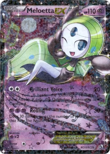 Meloetta EX (RC11/RC25), Legendary Treasures: Radiant Collection — Pokémon card price